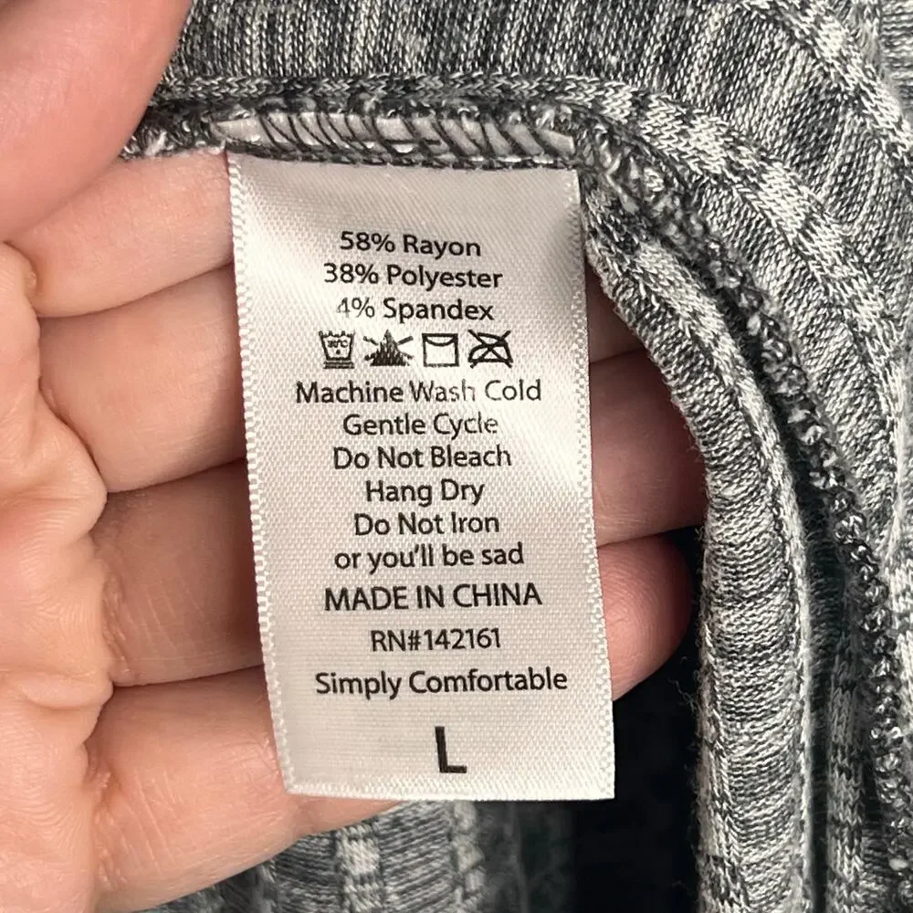 LuLaRoe Heathered Grey Joy Longline Sleeveless Vest Large